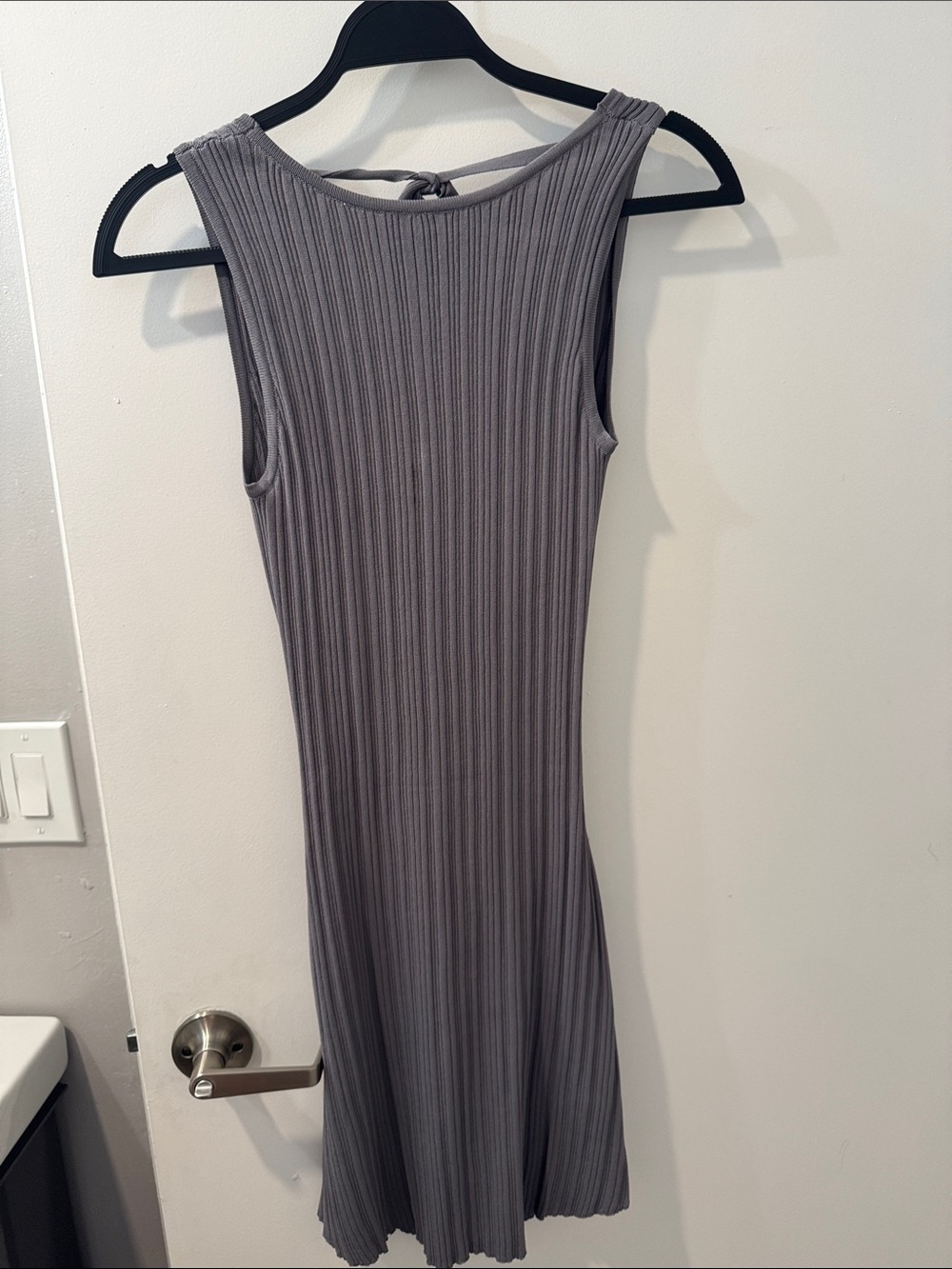 Princess Polly Ribbed Sleeveless Midi Dress in Gray